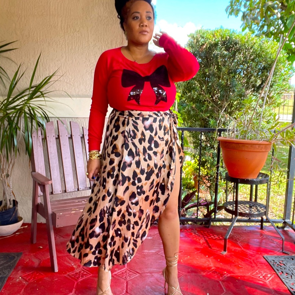 Leopard Wrap Skirt (Small)